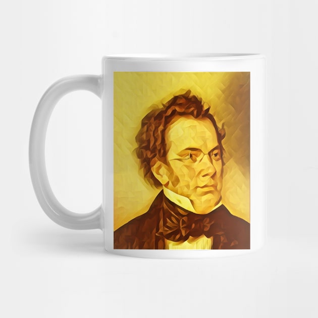 Franz Schubert Golden Portrait | Franz Schubert Artwork 8 by JustLit